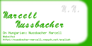 marcell nussbacher business card